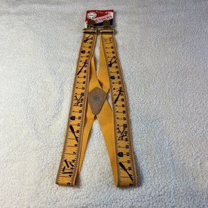 Vintage Tape Measure Suspenders 2 Inch Wide Adjustable Work Suspenders Tools Dad